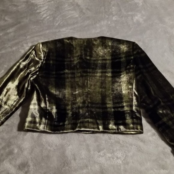 Gorgeous Carlisle Velvet Plaid Blazer - Picture 2 of 6